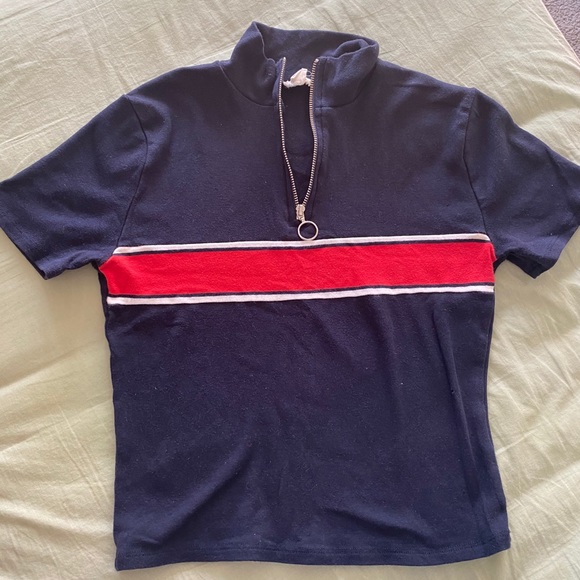 Garage cropped O zipper shirt - Picture 1 of 3